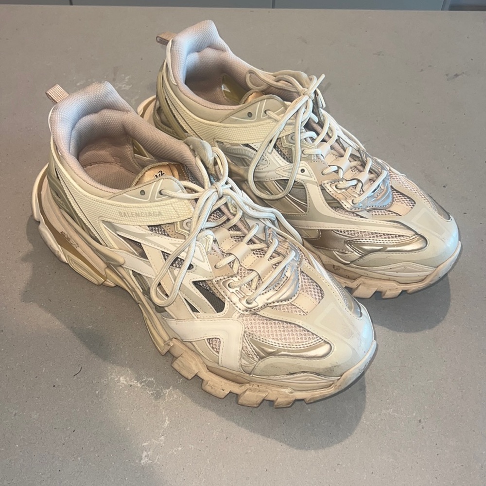 BALENCIAGA TRACK RUNNER sz14 BEIGE